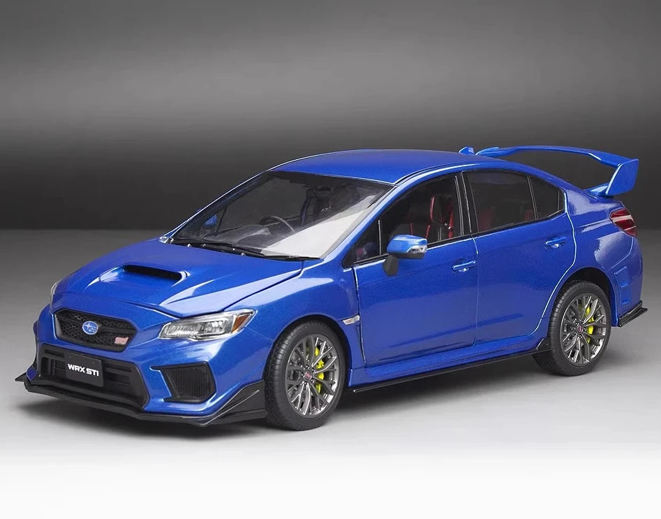 [SunStar] 1-18 Subaru 2018 WRX STI blu modellino di auto Die-Cast