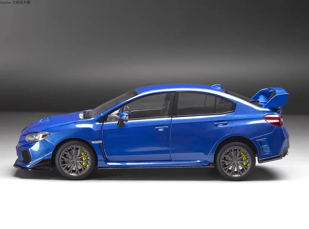 [SunStar] 1-18 Subaru 2018 WRX STI Blue Model Car Die-Cast
