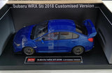 [SunStar] 1-18 Subaru 2018 WRX STI Blue Model Car Die-Cast
