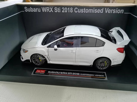 [SunStar] 1-18 Subaru 2018 WRX STI wit modelauto Die-Cast