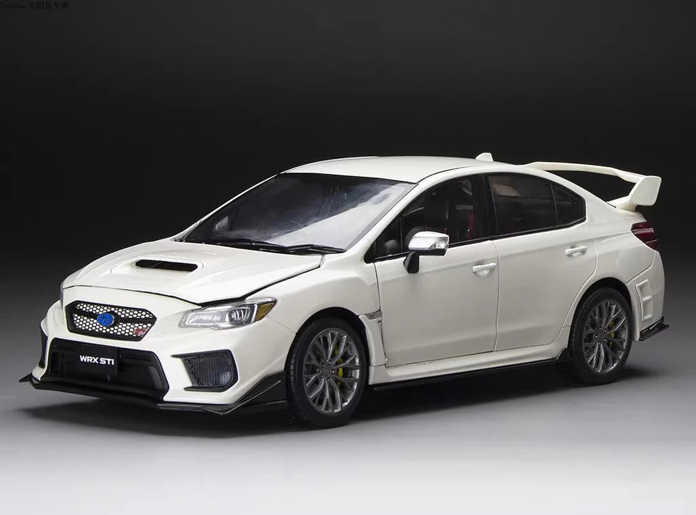 [SunStar] 1-18 Subaru 2018 WRX STI bianco modellino di auto Die-Cast