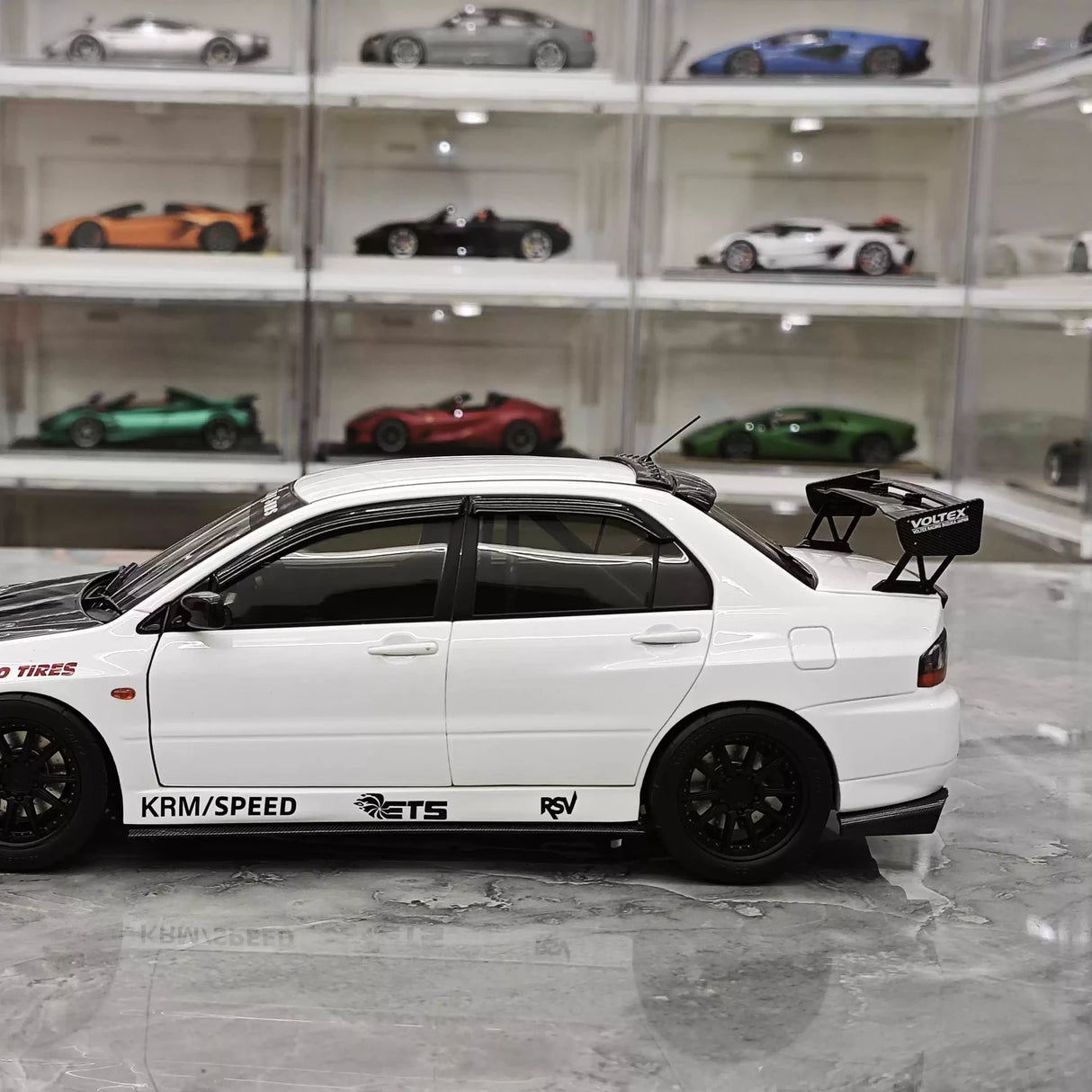 [Super A] 1:18 Mitsubishi 2006 Lancer Evolution IX MR wit modelauto Die-Cast