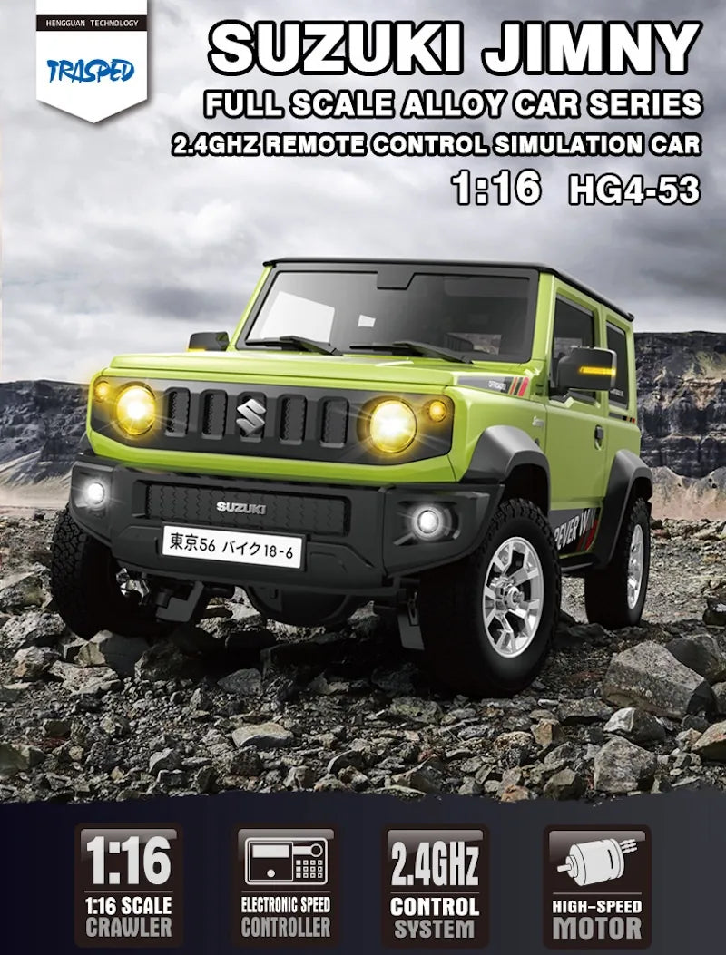 1:16 Scale Suzuki Jimny RC Off-Road Crawler - 2.4GHz Simulation Car Series RC Car
