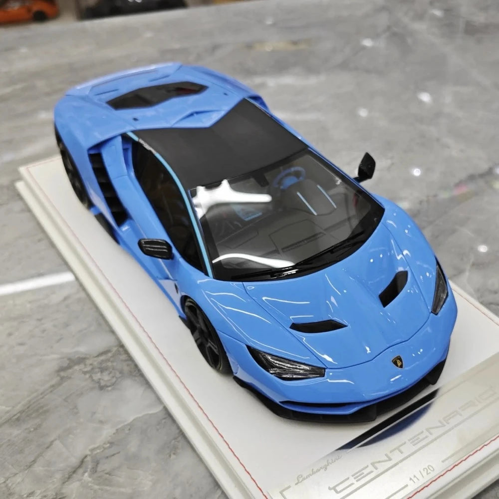 [TE] 1:18 Lamborghini 2016 Centenario LP770-4 Blue Model Car Resin