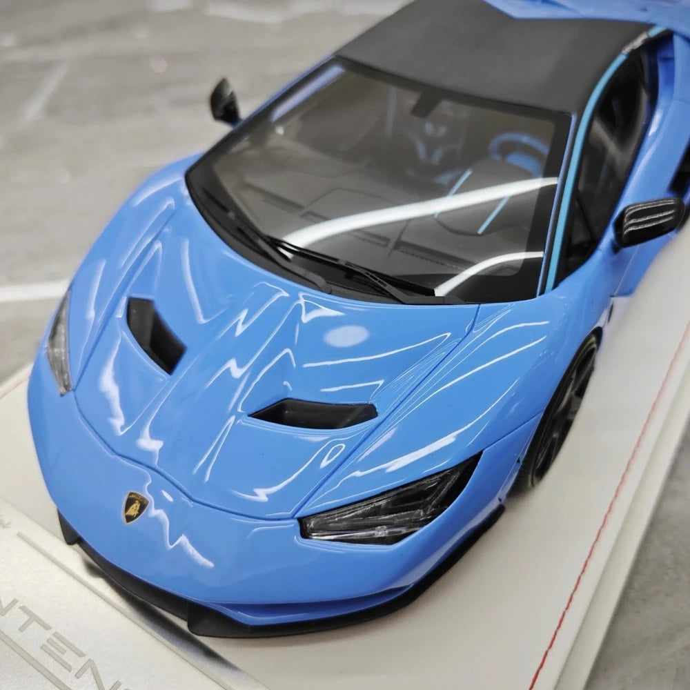 [TE] 1:18 Lamborghini 2016 Centenario LP770-4 Blue Model Car Resin