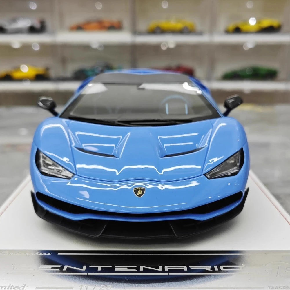 [TE] 1:18 Lamborghini 2016 Centenario LP770-4 Blue Model Car Resin