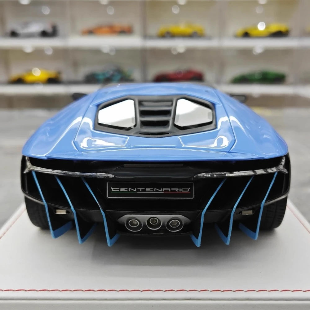 [TE] 1:18 Lamborghini 2016 Centenario LP770-4 Blue Model Car Resin