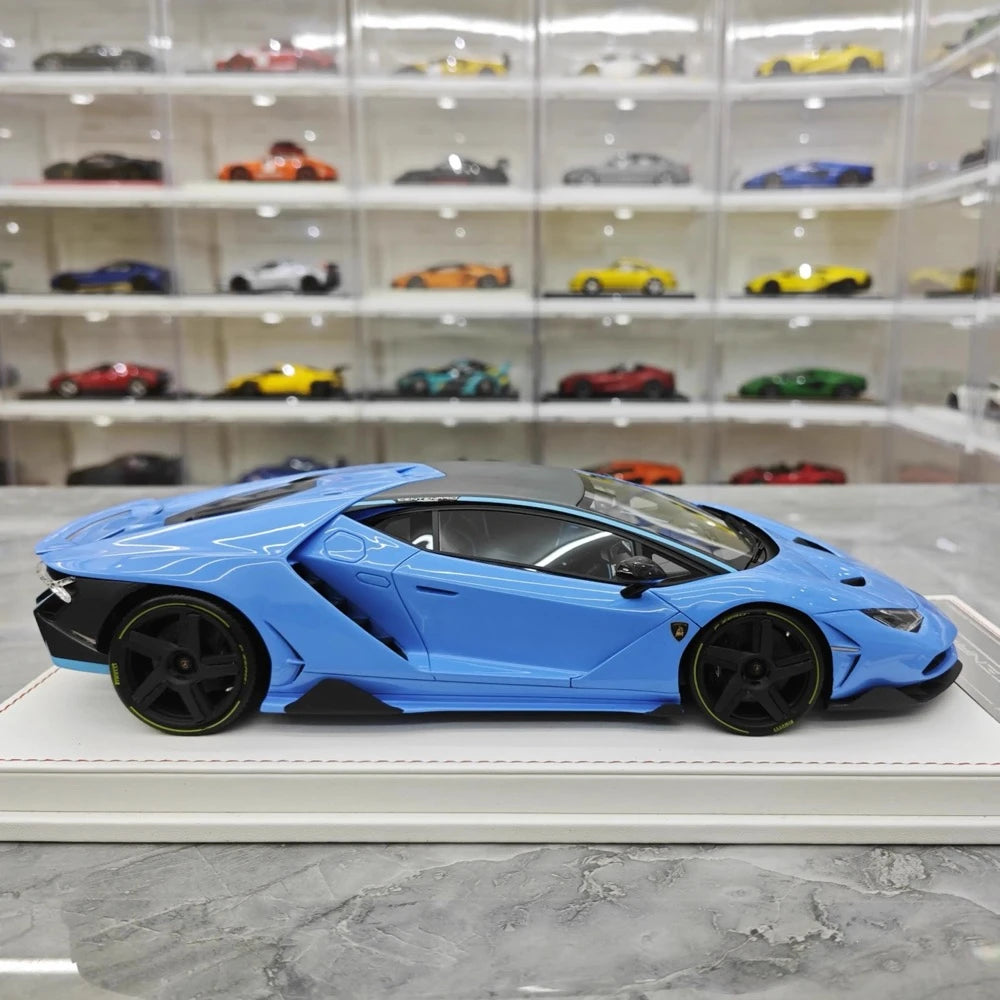 [TE] 1:18 Lamborghini 2016 Centenario LP770-4 Blue Model Car Resin