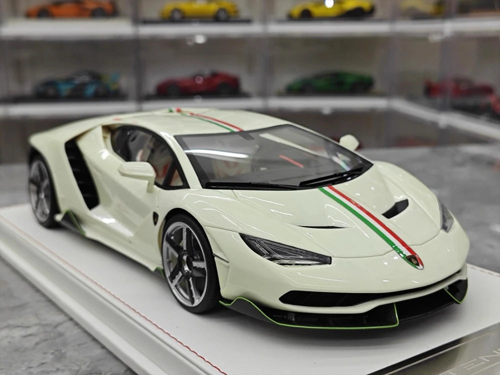 [TE] 1:18 Lamborghini 2016 Centenario LP770-4 White Model Car Resin