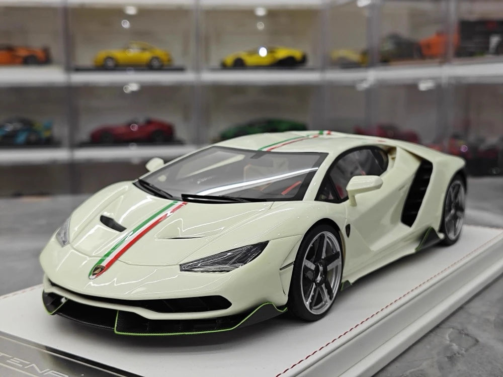 [TE] 1:18 Lamborghini 2016 Centenario LP770-4 White Model Car Resin