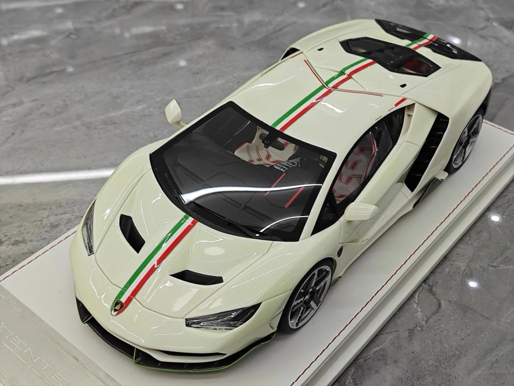 [TE] 1:18 Lamborghini 2016 Centenario LP770-4 White Model Car Resin