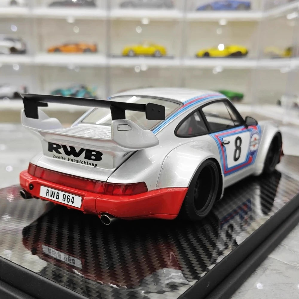[TGM] 1:18 Porsche 1993 964 RWB Martini modellbil harts