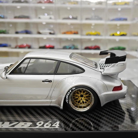 [TGM] 1:18 Porsche 1993 964 RWB Silver Model Car Resin
