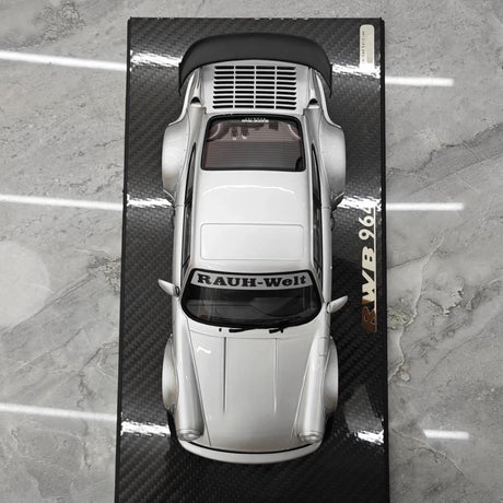 [TGM] 1:18 Porsche 1993 964 RWB Silver Model Car Resin