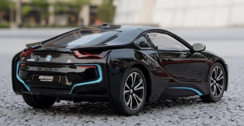 [TOY] 1:22 BMW 2013 I12 i8 zwart modelauto Die-Cast