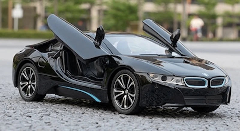 [TOY] 1:22 BMW 2013 I12 i8 zwart modelauto Die-Cast