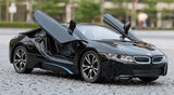 [TOY] 1:22 BMW 2013 I12 i8 Black Model Car Die-Cast