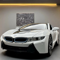 [TOY] 1:22 BMW 2013 I12 i8 White Model Car Die-Cast