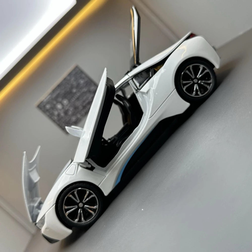 [TOY] 1:22 BMW 2013 I12 i8 White Model Car Die-Cast