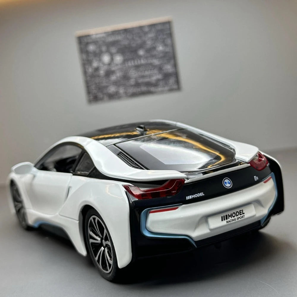 [TOY] 1:22 BMW 2013 I12 i8 White Model Car Die-Cast