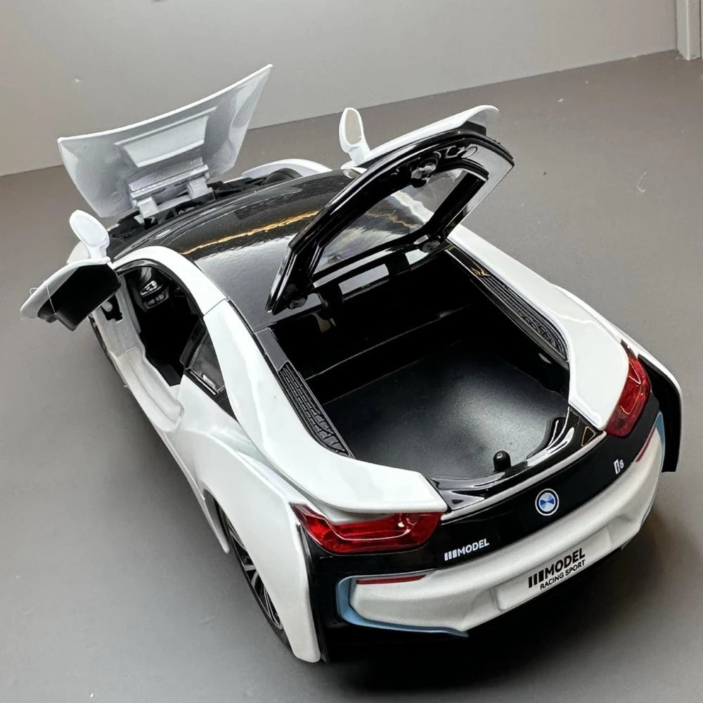 [TOY] 1:22 BMW 2013 I12 i8 White Model Car Die-Cast
