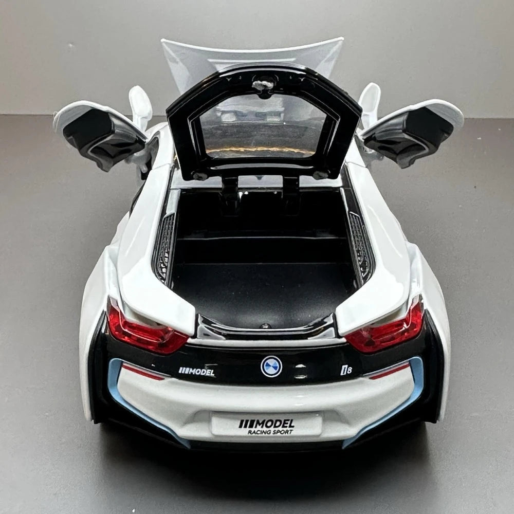 [TOY] 1:22 BMW 2013 I12 i8 White Model Car Die-Cast