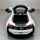 [TOY] 1:22 BMW 2013 I12 i8 White Model Car Die-Cast