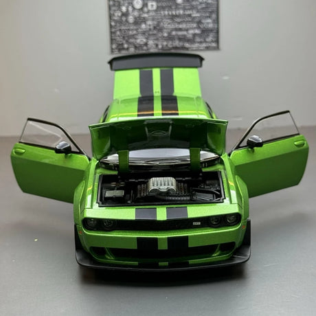 [TOY] 1:22 Dodge 2018 Challenger SRT Hellcat Green Model Car Die-Cast