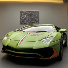 [TOY] 1:22 Lamborghini 2019 Aventador SVJ LP780-4 verde modellino di auto Die-Cast