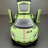 [TOY] 1:22 Lamborghini 2019 Aventador SVJ LP780-4 Green Model Car Die-Cast