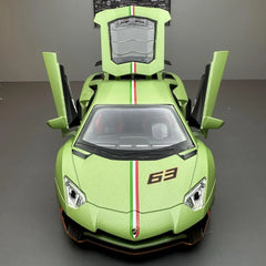 [TOY] 1:22 Lamborghini 2019 Aventador SVJ LP780-4 verde modellino di auto Die-Cast