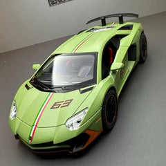 [TOY] 1:22 Lamborghini 2019 Aventador SVJ LP780-4 verde modellino di auto Die-Cast