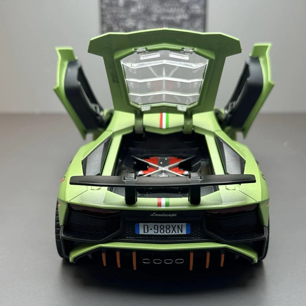 [TOY] 1:22 Lamborghini 2019 Aventador SVJ LP780-4 verde modellino di auto Die-Cast