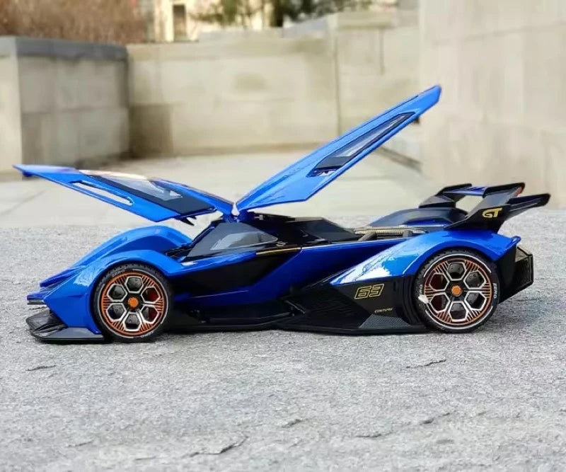 [TOY] 1:22 Lamborghini 2019 V12 Vision Gran Turismo Blue Model Car Die-Cast