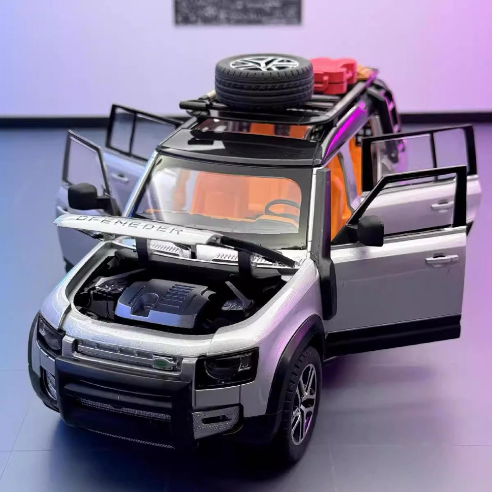 [TOY] 1:22 Land Rover 2020 Defender 110 Silver Model Car Die-Cast