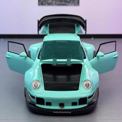 [TOY] 1:22 Porsche 1993 964 RWB blu modellino di auto Die-Cast
