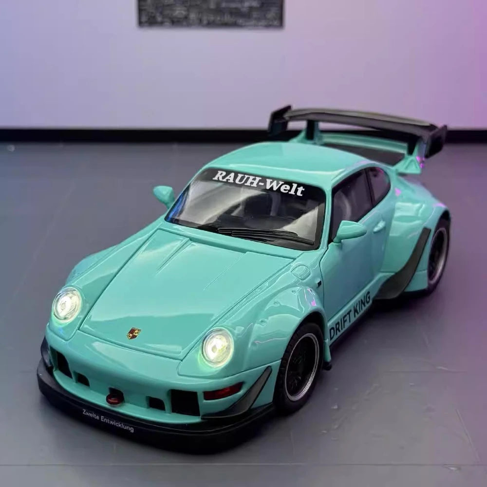 [TOY] 1:22 Porsche 1993 964 RWB blu modellino di auto Die-Cast