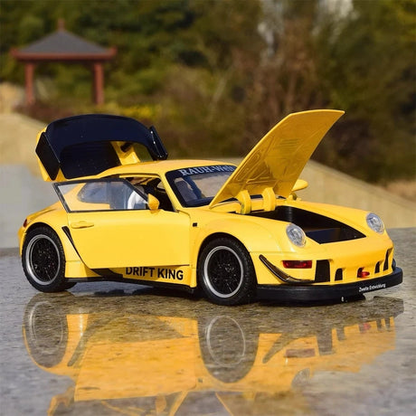 [TOY] 1:22 Porsche 1993 964 RWB Yellow pienoismalli Die-Cast