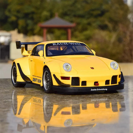 [TOY] 1:22 Porsche 1993 964 RWB Yellow pienoismalli Die-Cast
