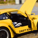 [TOY] 1:22 Porsche 1993 964 RWB Yellow Model Car Die-Cast