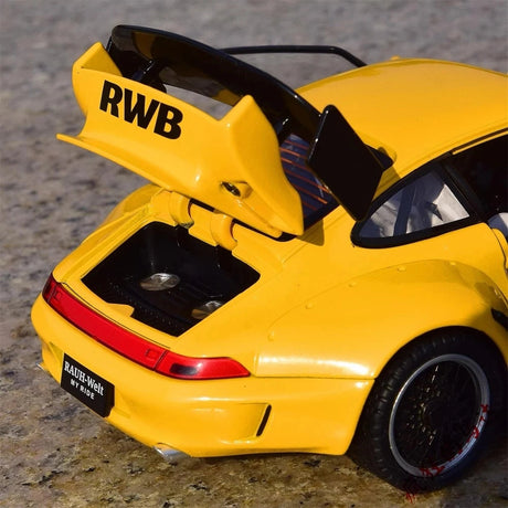 [TOY] 1:22 Porsche 1993 964 RWB Yellow pienoismalli Die-Cast