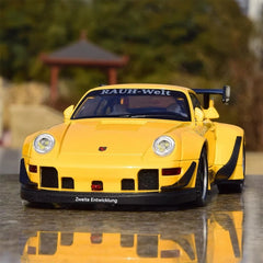 [TOY] 1:22 Porsche 1993 964 RWB Yellow Model Car Die-Cast