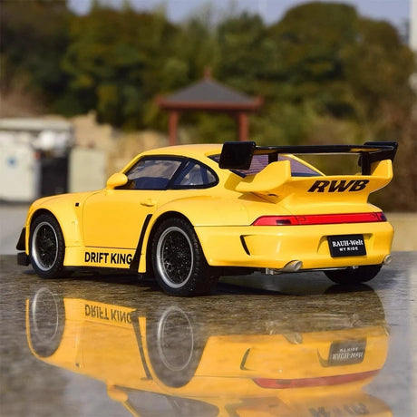 Porsche 1993 964 RWB Keltainen 1:22 – Valuvalettu näyttömalli