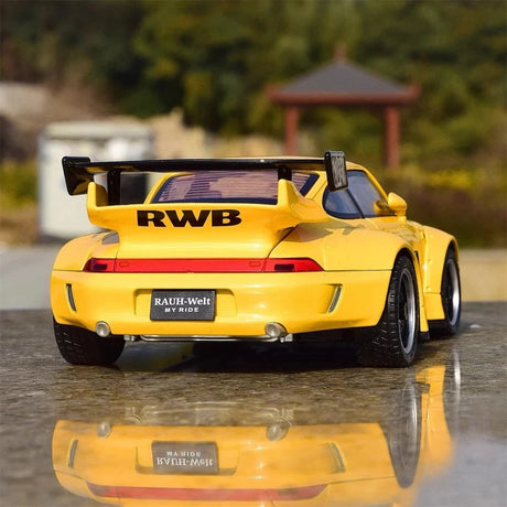 Porsche 1993 964 RWB Keltainen 1:22 – Valuvalettu näyttömalli