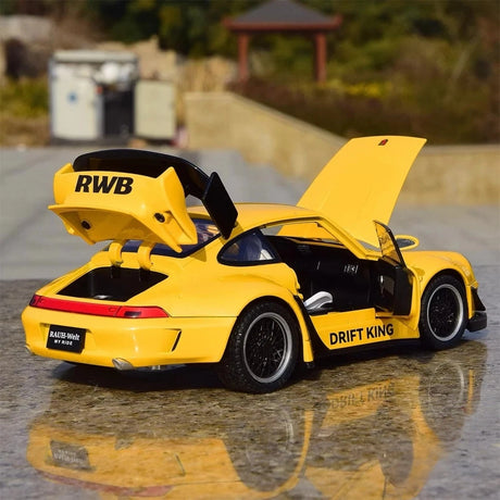[TOY] 1:22 Porsche 1993 964 RWB Yellow pienoismalli Die-Cast