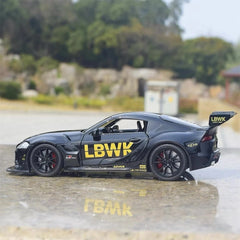 [TOY] 1:22 Toyota 2019 Supra A90 LBWK nero modellino di auto Die-Cast