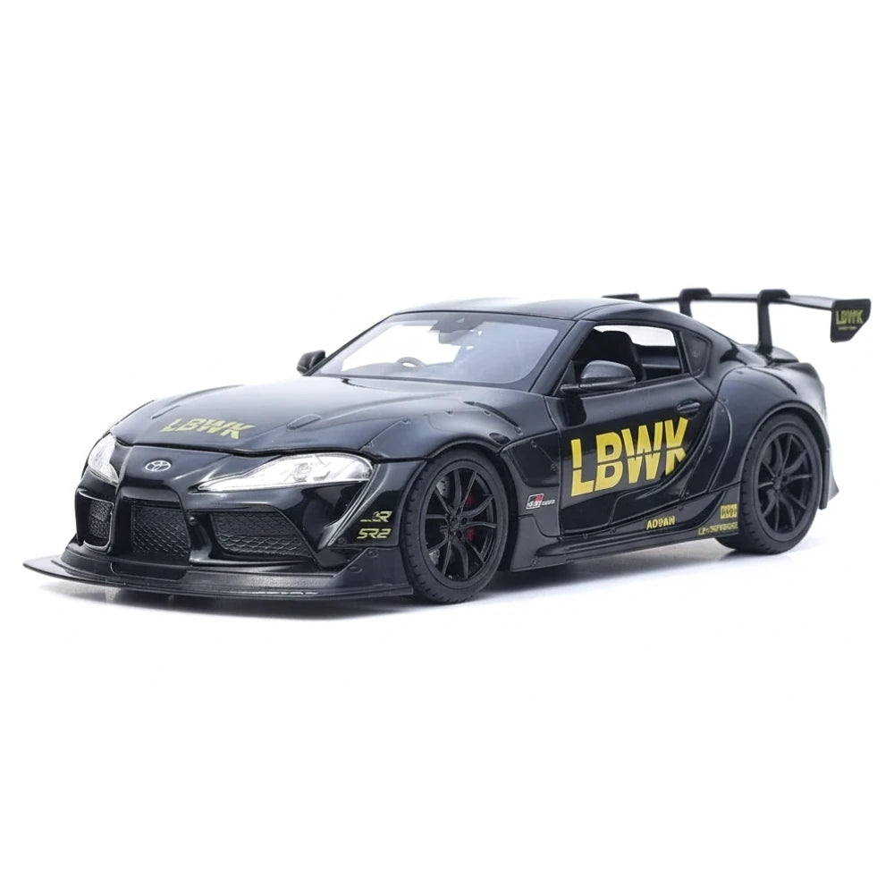[TOY] 1:22 Toyota 2019 Supra A90 LBWK nero modellino di auto Die-Cast
