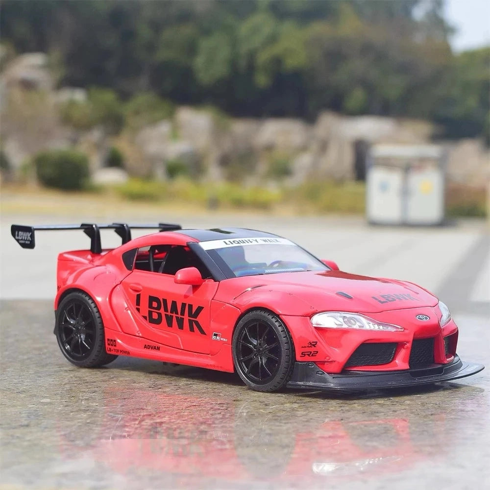 [TOY] 1:22 Toyota 2019 Supra A90 LBWK Red Model Car Die-Cast