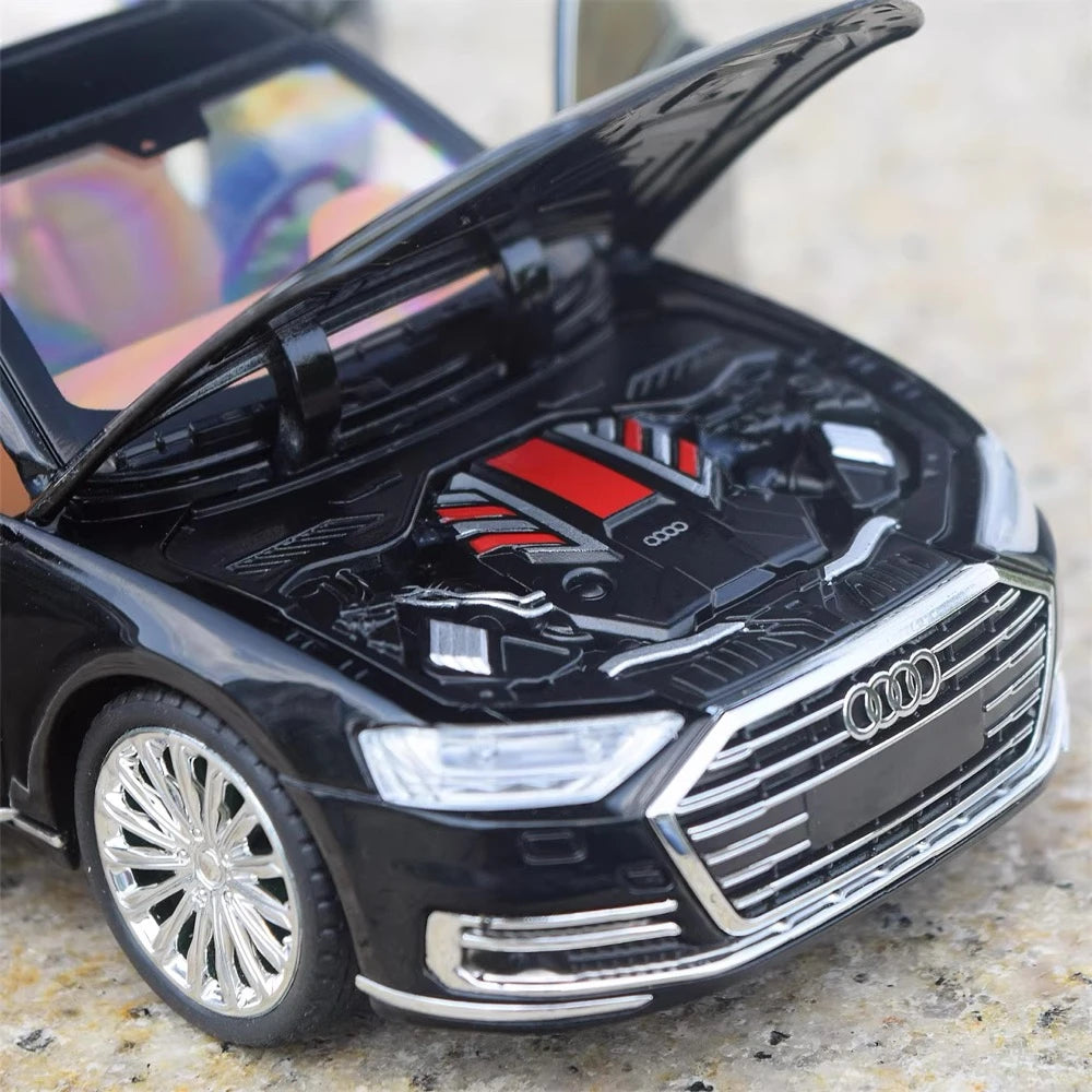 [TOY] 1:24 Audi 2017 A8 Black Model Car Die-Cast