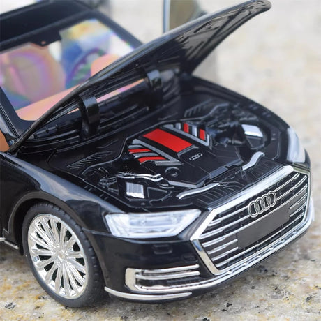 [TOY] 1:24 Audi 2017 A8 nero modellino di auto Die-Cast